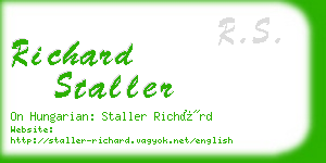 richard staller business card